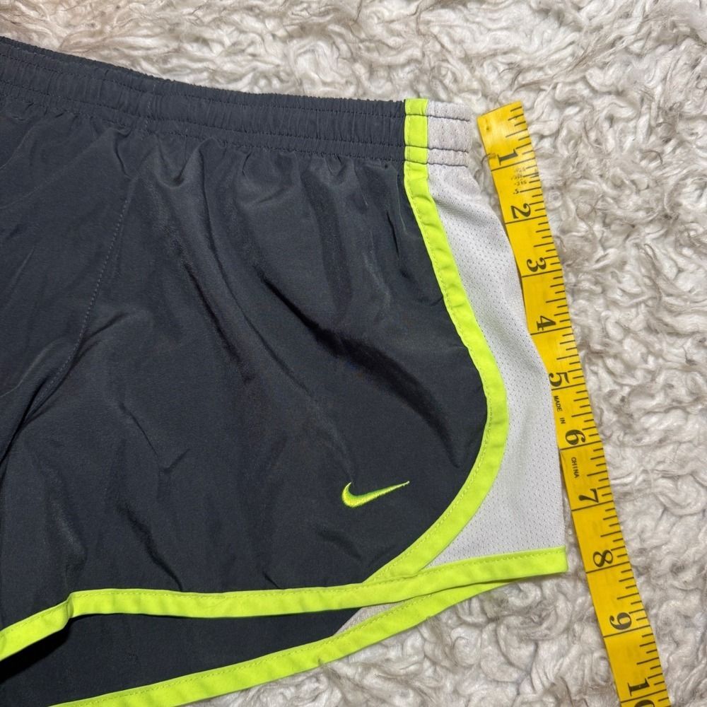Nike Women's Dri-fit Tempo Running Shorts Size XS Small Gray Neon Green - Picture 5 of 10